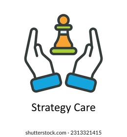Strategy Care Vector   Fill outline  Icon Design illustration. Digital Marketing  Symbol on White background EPS 10 File