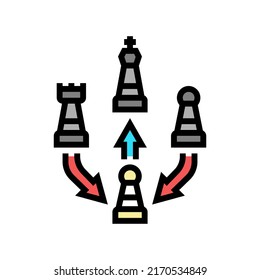 strategy chess color icon vector. strategy chess sign. isolated symbol illustration