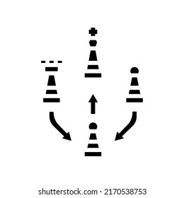 strategy chess glyph icon vector. strategy chess sign. isolated symbol illustration