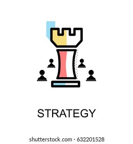 Strategy Chess Graphic Icon.Vector Illustration