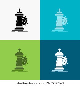 strategy, chess, horse, knight, success Icon Over Various Background. glyph style design, designed for web and app. Eps 10 vector illustration