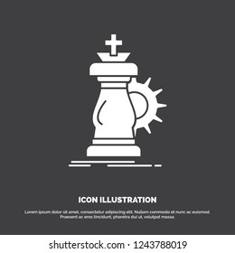 strategy, chess, horse, knight, success Icon. glyph vector symbol for UI and UX, website or mobile application
