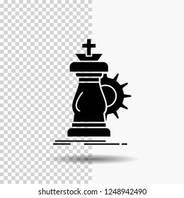 strategy, chess, horse, knight, success Glyph Icon on Transparent Background. Black Icon