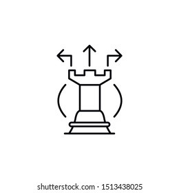 Strategy, chess icon. Element of business icon. Thin line icon