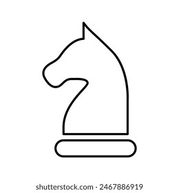 Strategy, Chess Icon Line Vector graphics