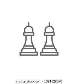 Strategy chess outline icon. Elements of Business illustration line icon. Signs and symbols can be used for web, logo, mobile app, UI, UX