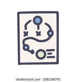strategy choice color vector doodle simple icon