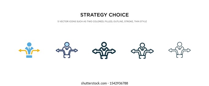 strategy choice icon in different style vector illustration. two color and black strategy choice vector icons designed in filled, outline, line and stroke style can be used for web, mobile, ui