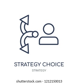strategy Choice icon. strategy Choice linear symbol design from Strategy collection. Simple outline element vector illustration on white background.