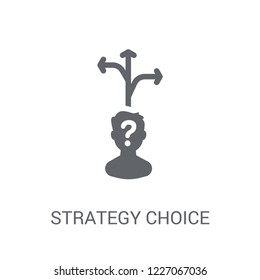 strategy Choice icon. Trendy strategy Choice logo concept on white background from Startup Strategy and Success collection. Suitable for use on web apps, mobile apps and print media.