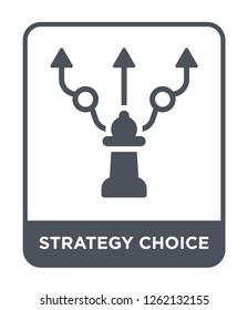 strategy choice icon vector on white background, strategy choice trendy filled icons from Startup stategy and success collection, strategy choice simple element illustration