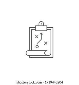 Strategy clipboard vector icon symbol strategy isolated on white background