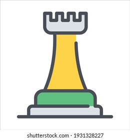 strategy color outline icon, business and finance icon.