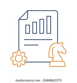 Strategy Colored Line Icon Vector Illustration