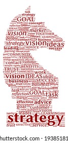 Strategy Concept Chess Knight Shaped Word Cloud