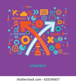 Strategy concept design,clean vector