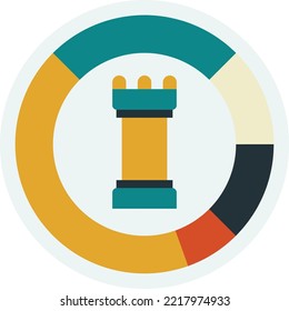 Strategy concept illustration in minimal style isolated on background
