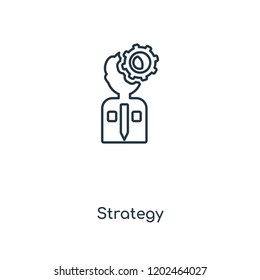 Strategy concept line icon. Linear Strategy concept outline symbol design. This simple element illustration can be used for web and mobile UI/UX.