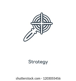 Strategy concept line icon. Linear Strategy concept outline symbol design. This simple element illustration can be used for web and mobile UI/UX.