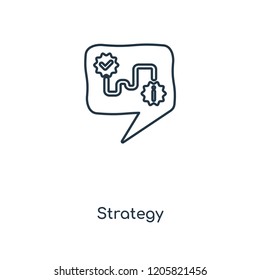 Strategy concept line icon. Linear Strategy concept outline symbol design. This simple element illustration can be used for web and mobile UI/UX.