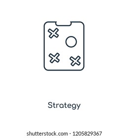 Strategy concept line icon. Linear Strategy concept outline symbol design. This simple element illustration can be used for web and mobile UI/UX.