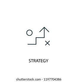 strategy concept line icon. Simple element illustration. strategy concept outline symbol design. Can be used for web and mobile UI/UX