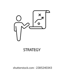 Strategiekonzel. Einfache Elementgrafik. Konzept umrissen Symbol Design.