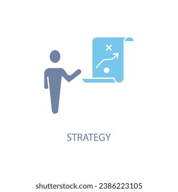 strategy concept line icon. Simple element illustration. strategy concept outline symbol design.