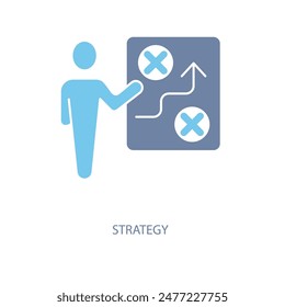 strategy concept line icon. Simple element illustration. strategy concept outline symbol design.