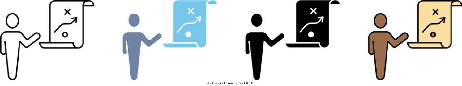 Strategy concept line icon. Simple element illustration.