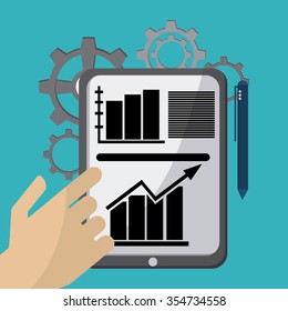 strategy concept  with office icons design, vector illustration 10 eps graphic.