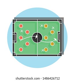 Strategy concept on white background. Flat vector illustration for web.