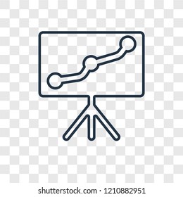Strategy concept vector linear icon isolated on transparent background, Strategy concept transparency concept in outline style