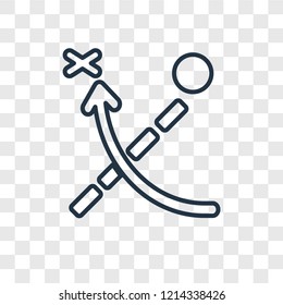 Strategy concept vector linear icon isolated on transparent background, Strategy concept transparency concept in outline style