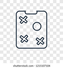 Strategy concept vector linear icon isolated on transparent background, Strategy concept transparency concept in outline style