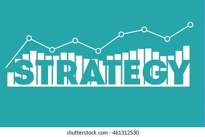 strategy concept word. data analysis, strategy planning. flat concept vector illustration. modern design. The concept for a web banner or printed materials.
