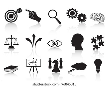 strategy concepts icons set