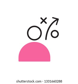 strategy & consultacy icon vectorwith modern style