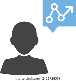 Imagen vectorial del icono de Consulta de Estrategia. Adecuado para aplicaciones web móviles y medios de impresión.