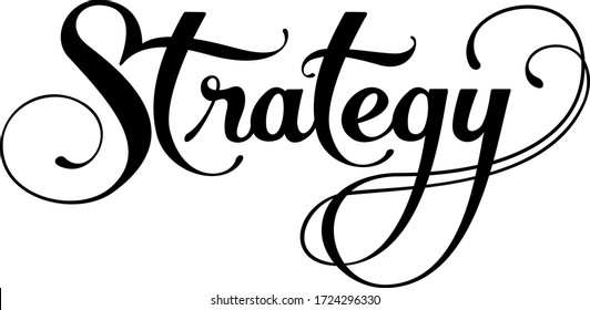 Strategy  - custom calligraphy text