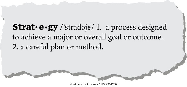 Strategy Definition on a Torn Piece of Paper