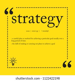 Strategy definition spelling word
