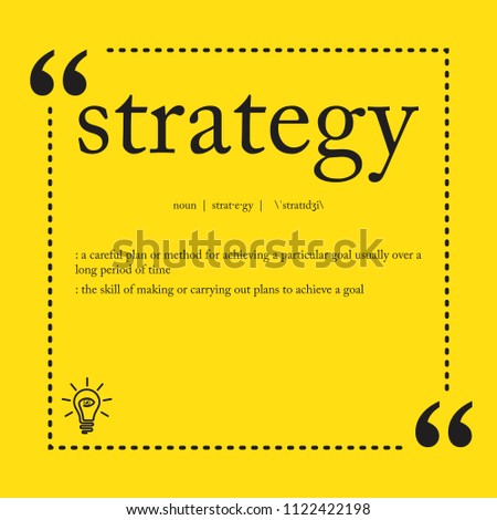 Strategy definition spelling word
