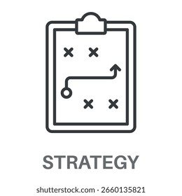 Icono de diseño de estrategia, Inspiración de diseño de estilo simple para cualquier interfaz y propósito de logotipos