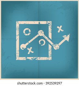 Strategy design on old paper background,vector