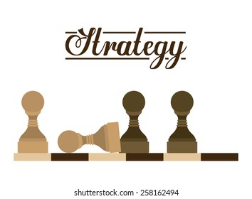 Strategy design, vector illustration