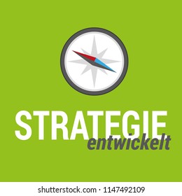 Strategy developed with compass (title in German: Strategie entwickelt