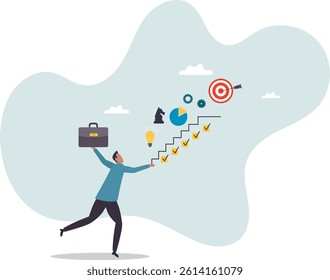 Strategy development, business improvement planning,character for design.