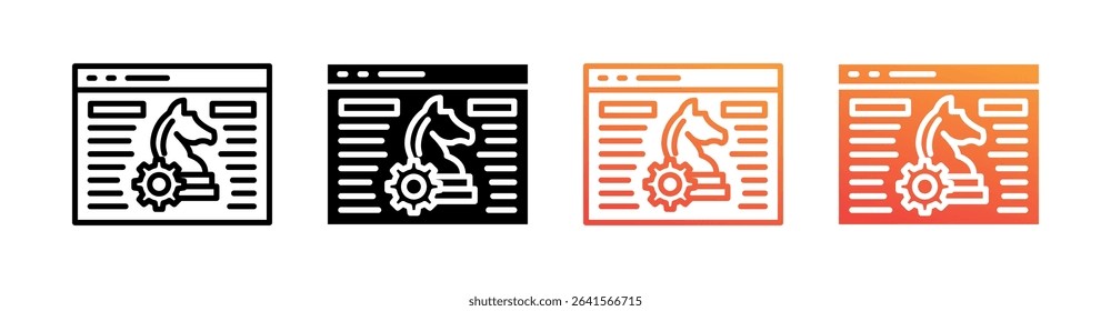 Strategy Development Multi Style Icon Set Vector