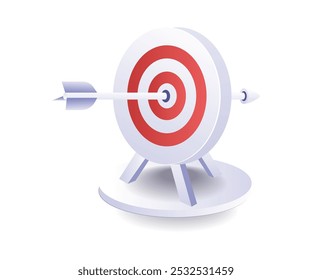 Strategy development target arrow symbol